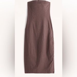 abercrombie linen midi dress